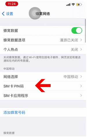 崇阳苹果14维修网分享如何给iPhone14的SIM卡设置密码 